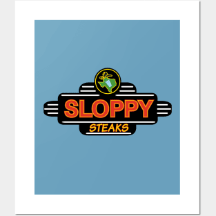 Sloppy Steaks - Texas Roadhouse parody logo Posters and Art